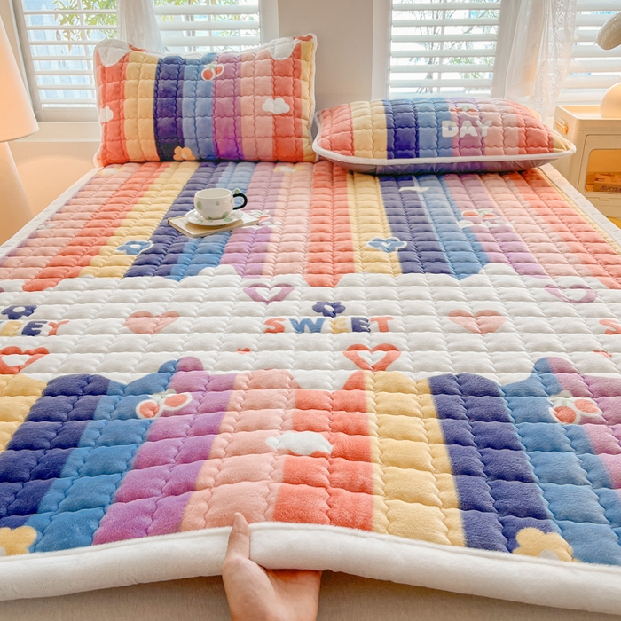 91家纺网 家纺一手货源 找家纺 （总）莉莉安家纺 2025牛奶绒床垫软垫家用绒毯子垫被褥子宿舍学生单人冬季加绒牛奶绒床褥垫子
