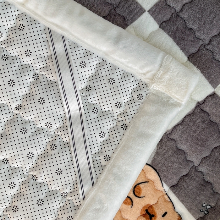 91家纺网 家纺一手货源 找家纺 莉莉安家纺 2025牛奶绒床垫软垫家用绒毯子垫被褥子宿舍学生单人冬季加绒牛奶绒床褥垫子 卡皮巴拉