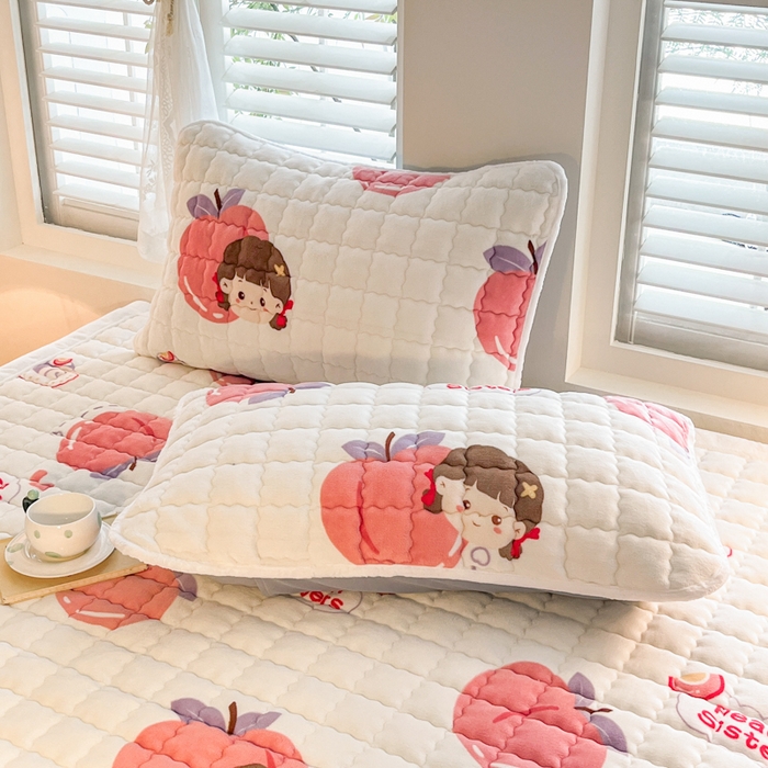 91家纺网 家纺一手货源 找家纺 莉莉安家纺 2025牛奶绒床垫软垫家用绒毯子垫被褥子宿舍学生单人冬季加绒牛奶绒床褥垫子 蜜桃女孩