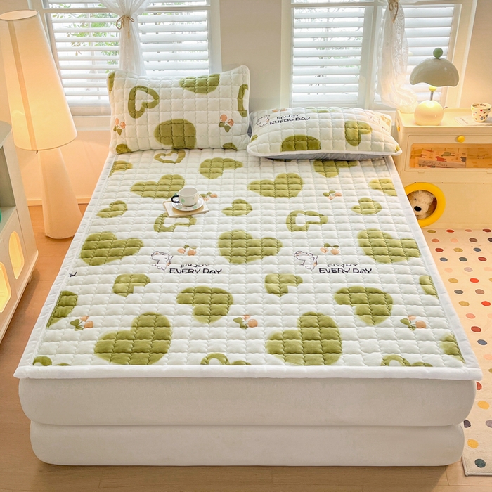 91家纺网 家纺一手货源 找家纺 莉莉安家纺 2025牛奶绒床垫软垫家用绒毯子垫被褥子宿舍学生单人冬季加绒牛奶绒床褥垫子 甜蜜爱恋