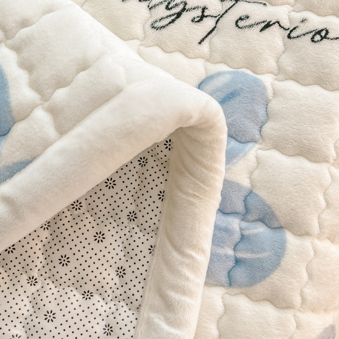 91家纺网 家纺一手货源 找家纺 莉莉安家纺 2025牛奶绒床垫软垫家用绒毯子垫被褥子宿舍学生单人冬季加绒牛奶绒床褥垫子 春意盎然