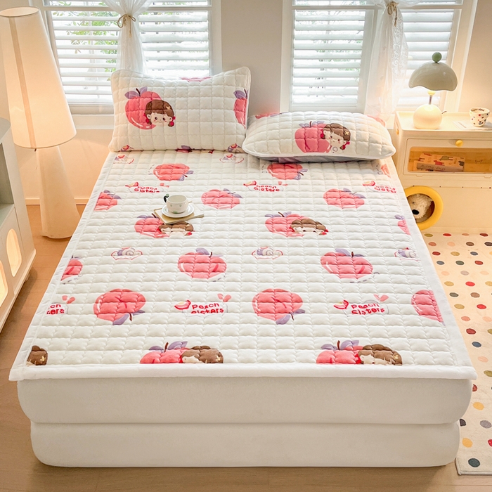 91家纺网 家纺一手货源 找家纺 莉莉安家纺 2025牛奶绒床垫软垫家用绒毯子垫被褥子宿舍学生单人冬季加绒牛奶绒床褥垫子 蜜桃女孩