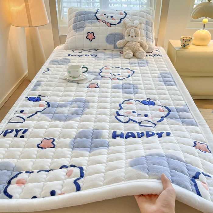 91家纺网 家纺一手货源 找家纺 （总）莉莉安家纺 2025牛奶绒床垫褥子软垫家用加厚宿舍学生单人铺垫被冬季加绒毛毯床褥