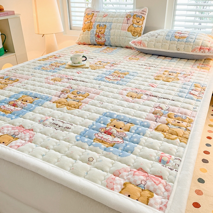 91家纺网 家纺一手货源 找家纺 莉莉安家纺 2025牛奶绒床垫软垫家用绒毯子垫被褥子宿舍学生单人冬季加绒牛奶绒床褥垫子 洛丽塔