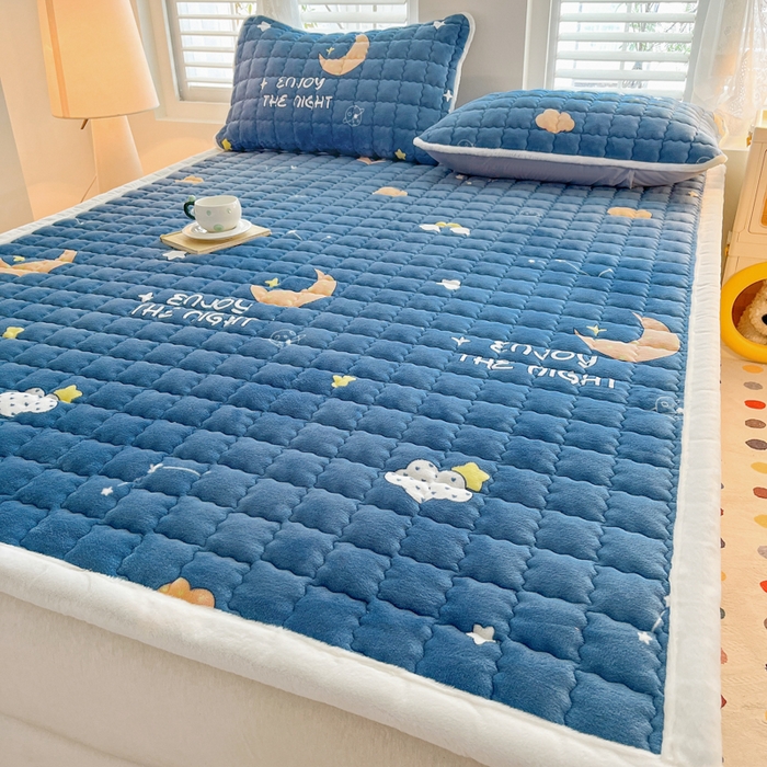 91家纺网 家纺一手货源 找家纺 莉莉安家纺 2025牛奶绒床垫软垫家用绒毯子垫被褥子宿舍学生单人冬季加绒牛奶绒床褥垫子 星月传奇