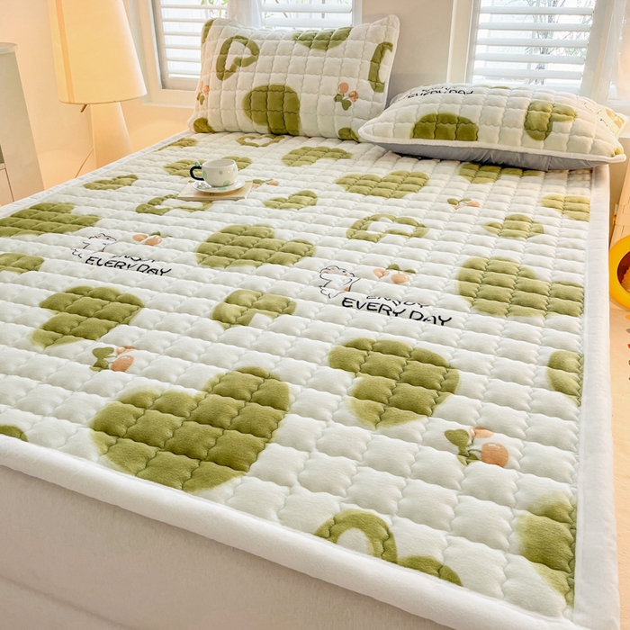 91家纺网 家纺一手货源 找家纺 莉莉安家纺 2025牛奶绒床垫软垫家用绒毯子垫被褥子宿舍学生单人冬季加绒牛奶绒床褥垫子 甜蜜爱恋