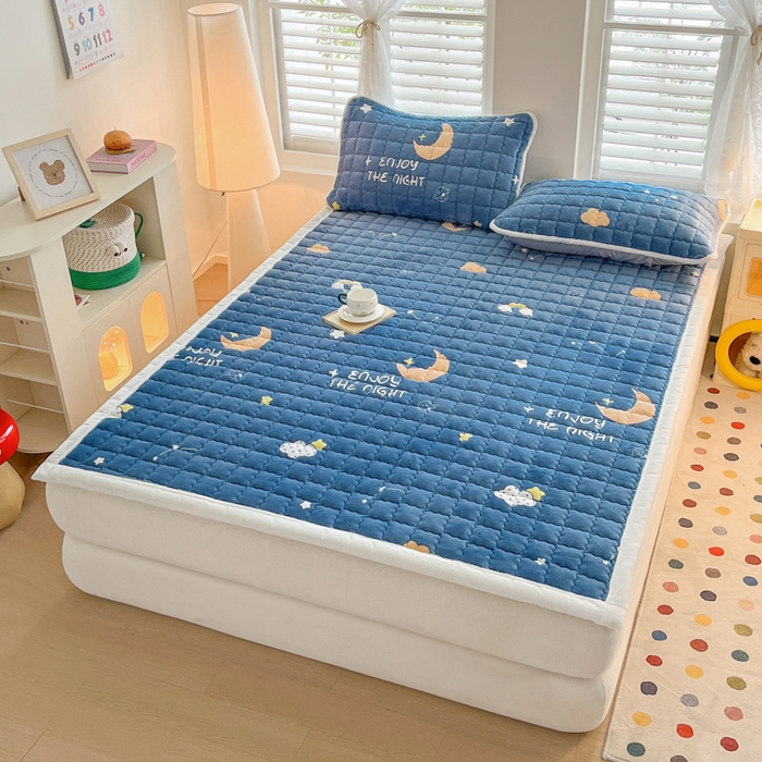 91家纺网 家纺一手货源 找家纺 莉莉安家纺 2025牛奶绒床垫软垫家用绒毯子垫被褥子宿舍学生单人冬季加绒牛奶绒床褥垫子 星月传奇