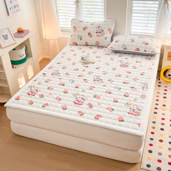 91家纺网 家纺一手货源 找家纺 莉莉安家纺 2025牛奶绒床垫软垫家用绒毯子垫被褥子宿舍学生单人冬季加绒牛奶绒床褥垫子 郁金花香