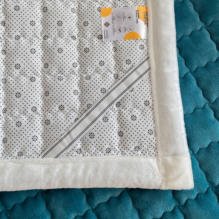 91家纺网 家纺一手货源 找家纺 莉莉安家纺 2025牛奶绒床垫软垫家用绒毯子垫被褥子宿舍学生单人冬季加绒牛奶绒床褥垫子 宝石蓝