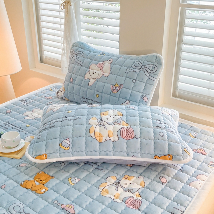 91家纺网 家纺一手货源 找家纺 莉莉安家纺 2025牛奶绒床垫软垫家用绒毯子垫被褥子宿舍学生单人冬季加绒牛奶绒床褥垫子 童话乐园