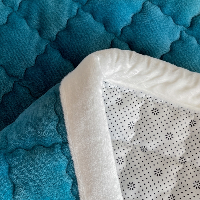 91家纺网 家纺一手货源 找家纺 莉莉安家纺 2025牛奶绒床垫软垫家用绒毯子垫被褥子宿舍学生单人冬季加绒牛奶绒床褥垫子 宝石蓝