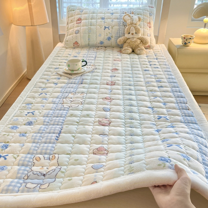 91家纺网 家纺一手货源 找家纺 （总）莉莉安家纺 2025牛奶绒床垫褥子软垫家用加厚宿舍学生单人铺垫被冬季加绒毛毯床褥