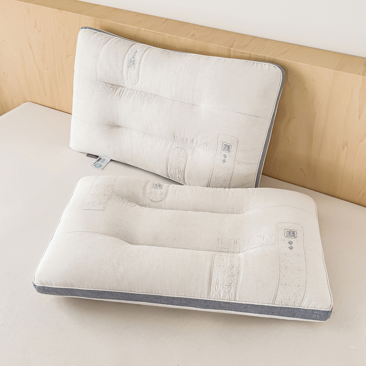 91家纺网 家纺一手货源 找家纺 （总）云熙枕业 2025新款原生态棉麻护颈枕枕头枕芯