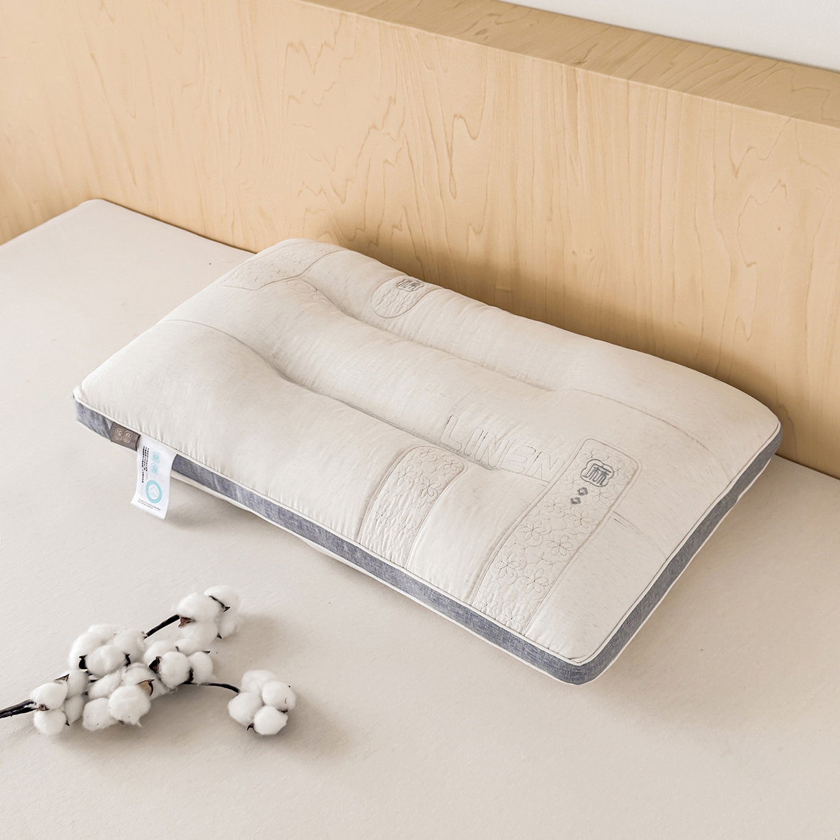 91家纺网 家纺一手货源 找家纺 （总）云熙枕业 2025新款原生态棉麻护颈枕枕头枕芯