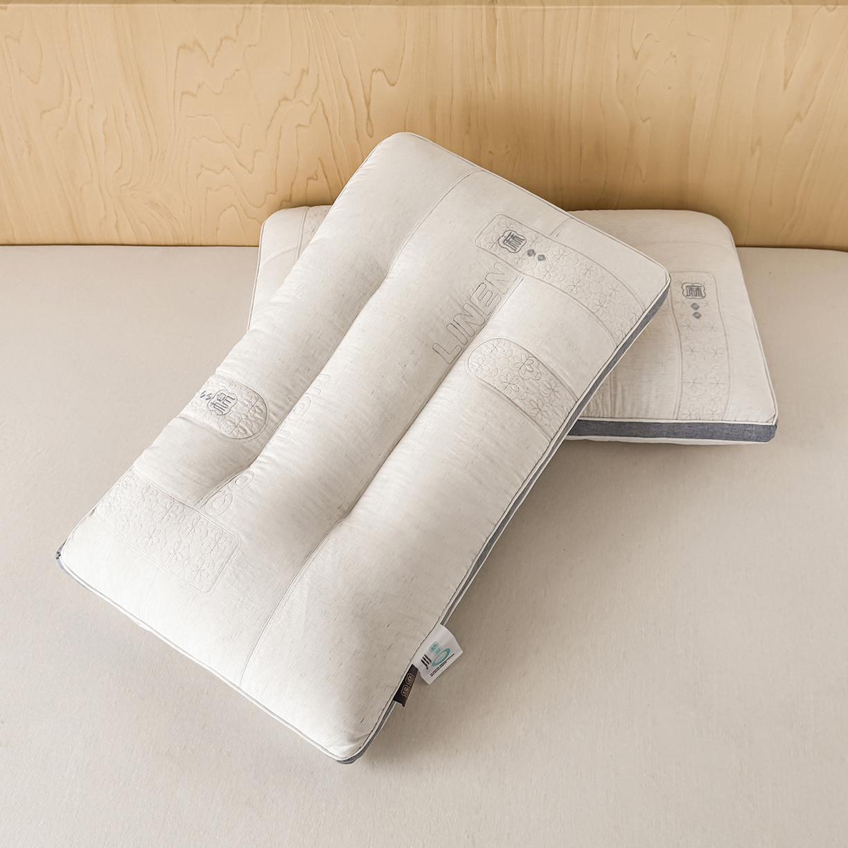 91家纺网 家纺一手货源 找家纺 （总）云熙枕业 2025新款原生态棉麻护颈枕枕头枕芯