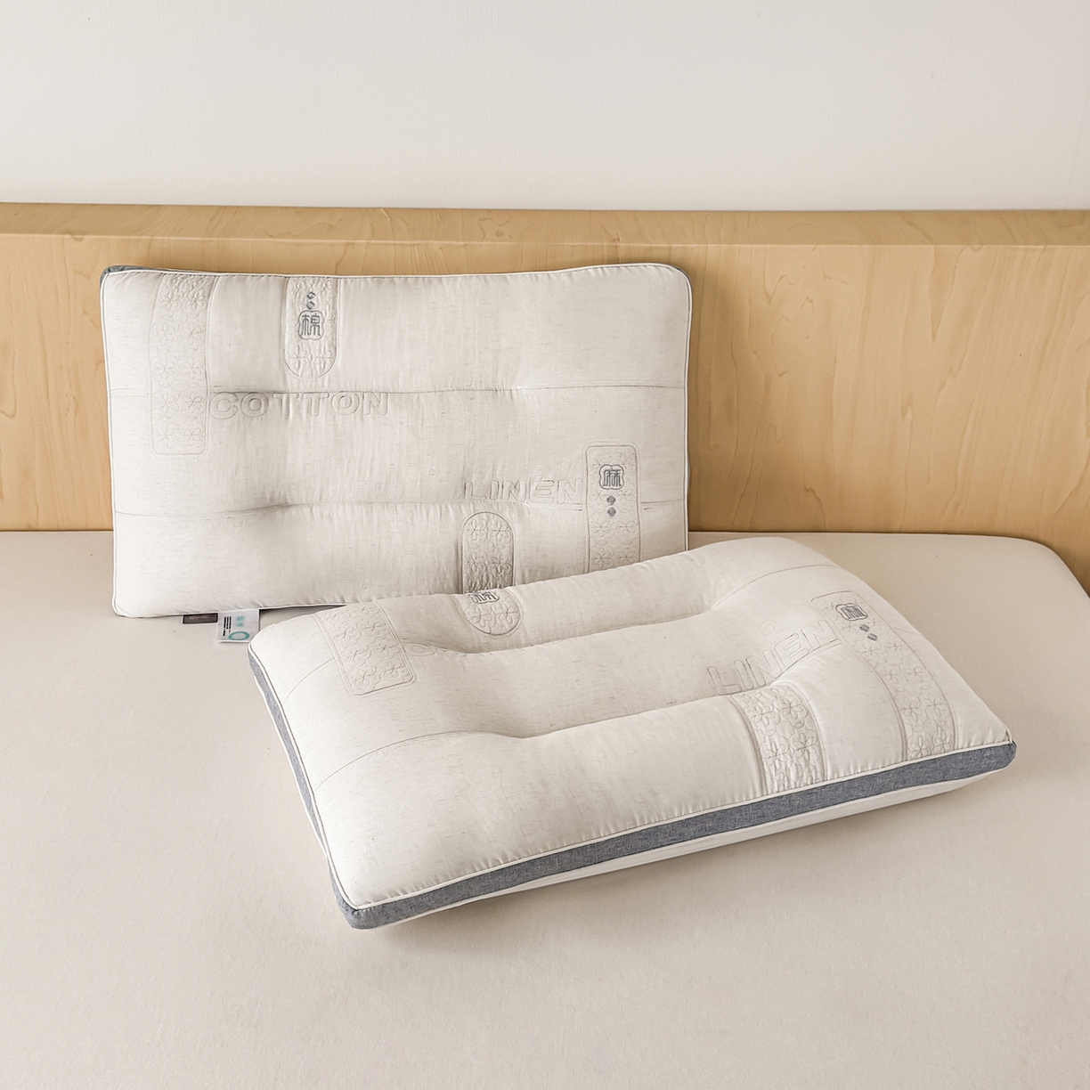 91家纺网 家纺一手货源 找家纺 （总）云熙枕业 2025新款原生态棉麻护颈枕枕头枕芯