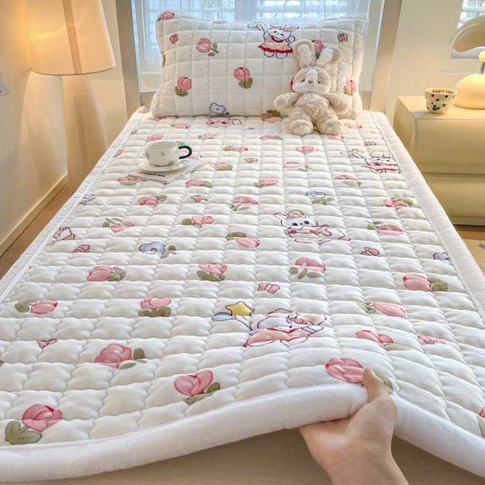 91家纺网 家纺一手货源 找家纺 （总）莉莉安家纺 2025牛奶绒床垫褥子软垫家用加厚宿舍学生单人铺垫被冬季加绒毛毯床褥