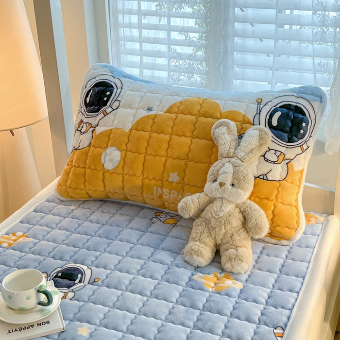 91家纺网 家纺一手货源 找家纺 莉莉安家纺 2025牛奶绒床垫褥子软垫家用加厚宿舍学生单人铺垫被冬季加绒毛毯床褥 太空漫游