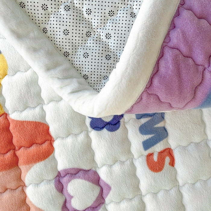 91家纺网 家纺一手货源 找家纺 莉莉安家纺 2025牛奶绒床垫褥子软垫家用加厚宿舍学生单人铺垫被冬季加绒毛毯床褥 彩虹物语