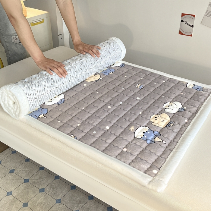 91家纺网 家纺一手货源 找家纺 莉莉安家纺 2025牛奶绒床垫褥子软垫家用加厚宿舍学生单人铺垫被冬季加绒毛毯床褥 欢乐颂