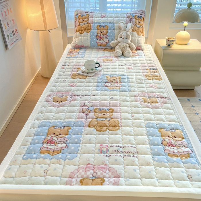 91家纺网 家纺一手货源 找家纺 莉莉安家纺 2025牛奶绒床垫褥子软垫家用加厚宿舍学生单人铺垫被冬季加绒毛毯床褥 洛丽塔