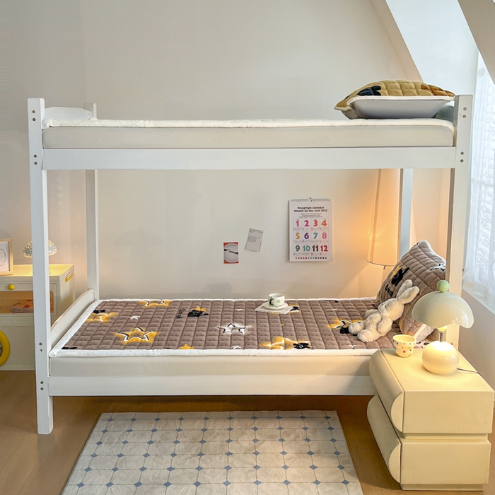 91家纺网 家纺一手货源 找家纺 莉莉安家纺 2025牛奶绒床垫褥子软垫家用加厚宿舍学生单人铺垫被冬季加绒毛毯床褥 猫咪星空