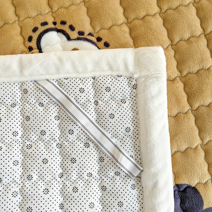 91家纺网 家纺一手货源 找家纺 莉莉安家纺 2025牛奶绒床垫褥子软垫家用加厚宿舍学生单人铺垫被冬季加绒毛毯床褥 萌宠熊宝