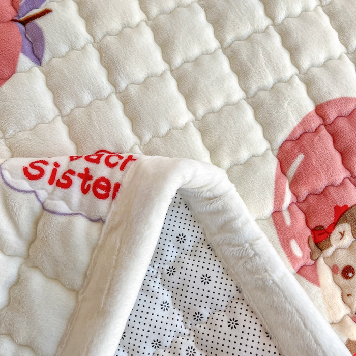 91家纺网 家纺一手货源 找家纺 莉莉安家纺 2025牛奶绒床垫褥子软垫家用加厚宿舍学生单人铺垫被冬季加绒毛毯床褥 蜜桃女孩