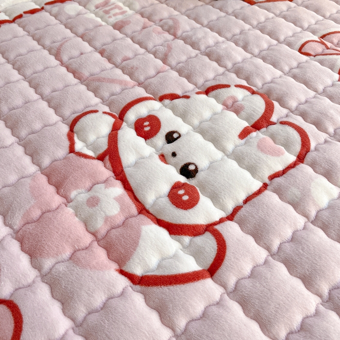 91家纺网 家纺一手货源 找家纺 莉莉安家纺 2025牛奶绒床垫褥子软垫家用加厚宿舍学生单人铺垫被冬季加绒毛毯床褥 甜甜兔