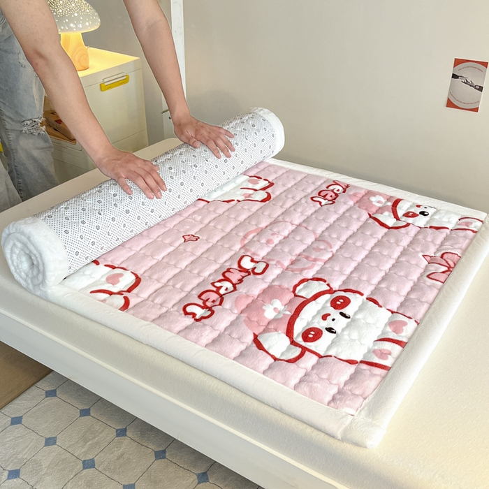 91家纺网 家纺一手货源 找家纺 莉莉安家纺 2025牛奶绒床垫褥子软垫家用加厚宿舍学生单人铺垫被冬季加绒毛毯床褥 甜甜兔