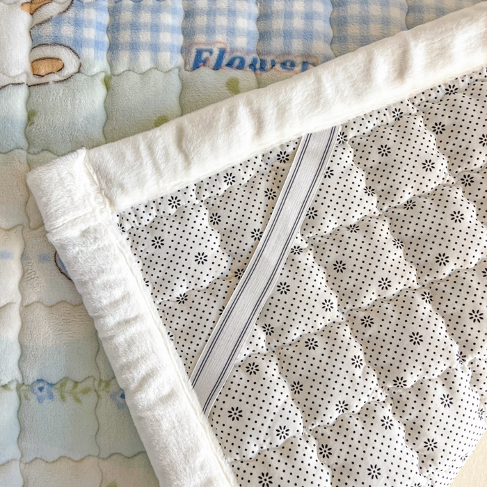 91家纺网 家纺一手货源 找家纺 莉莉安家纺 2025牛奶绒床垫褥子软垫家用加厚宿舍学生单人铺垫被冬季加绒毛毯床褥 兔兔花语