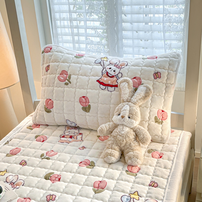 91家纺网 家纺一手货源 找家纺 莉莉安家纺 2025牛奶绒床垫褥子软垫家用加厚宿舍学生单人铺垫被冬季加绒毛毯床褥 郁金花香