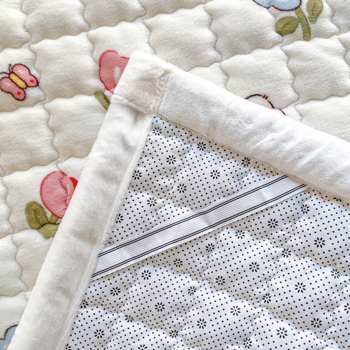 91家纺网 家纺一手货源 找家纺 莉莉安家纺 2025牛奶绒床垫褥子软垫家用加厚宿舍学生单人铺垫被冬季加绒毛毯床褥 郁金花香