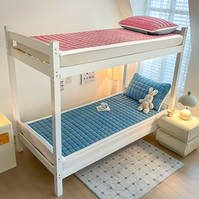 91家纺网 家纺一手货源 找家纺 莉莉安家纺 2025牛奶绒床垫褥子软垫家用加厚宿舍学生单人铺垫被冬季加绒毛毯床褥 宝石蓝