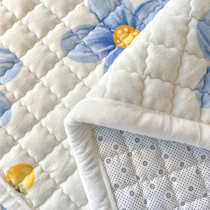 91家纺网 家纺一手货源 找家纺 莉莉安家纺 2025牛奶绒床垫褥子软垫家用加厚宿舍学生单人铺垫被冬季加绒毛毯床褥 春意盎然