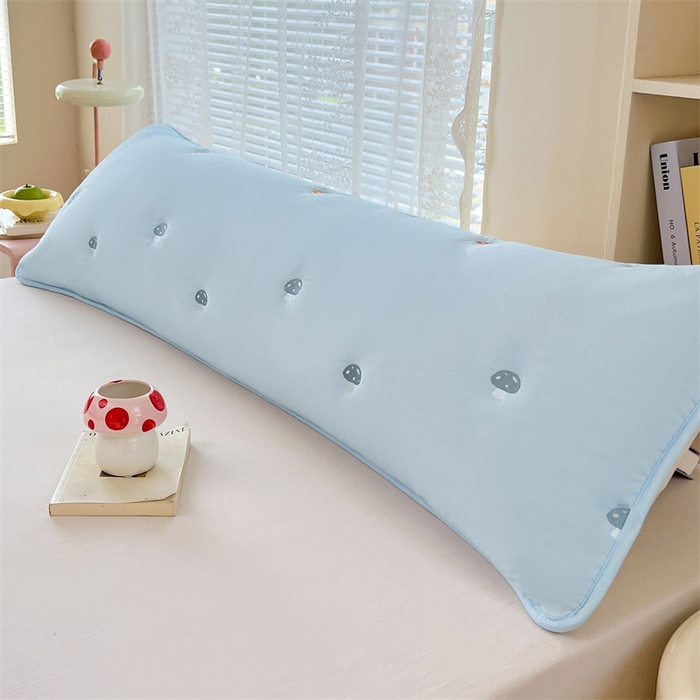 91家纺网 家纺一手货源 找家纺 梦舒羽 2025新款水洗棉刺绣双人夹棉枕套加厚学生情侣1.5m枕头套1.8米枕芯套 蘑菇屋-星空蓝