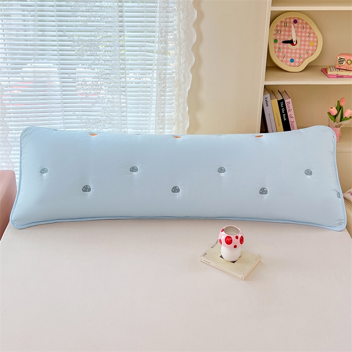 91家纺网 家纺一手货源 找家纺 梦舒羽 2025新款水洗棉刺绣双人夹棉枕套加厚学生情侣1.5m枕头套1.8米枕芯套 蘑菇屋-星空蓝