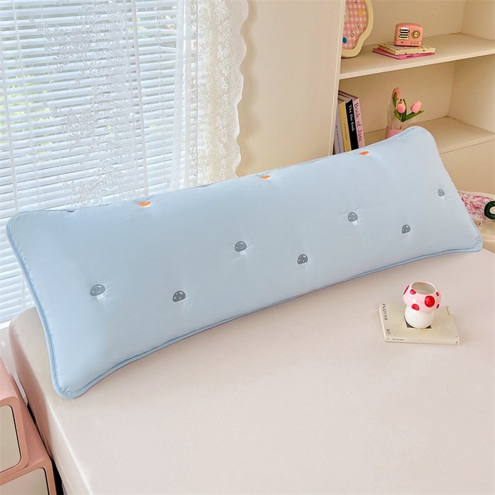 91家纺网 家纺一手货源 找家纺 梦舒羽 2025新款水洗棉刺绣双人夹棉枕套加厚学生情侣1.5m枕头套1.8米枕芯套 蘑菇屋-星空蓝