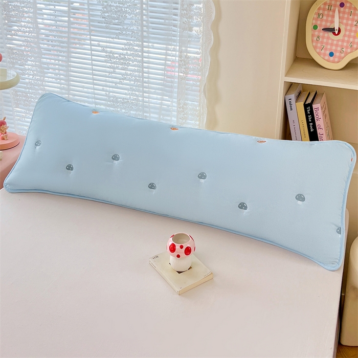 91家纺网 家纺一手货源 找家纺 梦舒羽 2025新款水洗棉刺绣双人夹棉枕套加厚学生情侣1.5m枕头套1.8米枕芯套 蘑菇屋-星空蓝