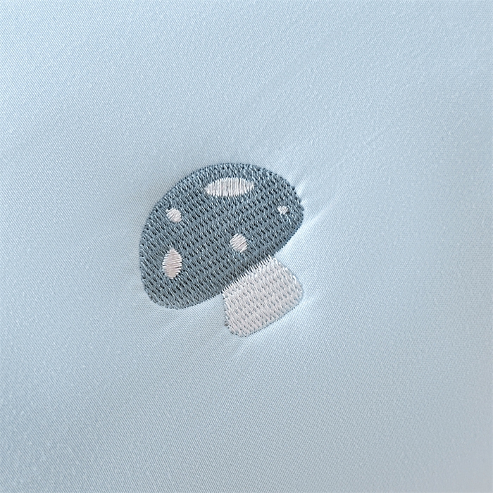 91家纺网 家纺一手货源 找家纺 梦舒羽 2025新款水洗棉刺绣双人夹棉枕套加厚学生情侣1.5m枕头套1.8米枕芯套 蘑菇屋-星空蓝