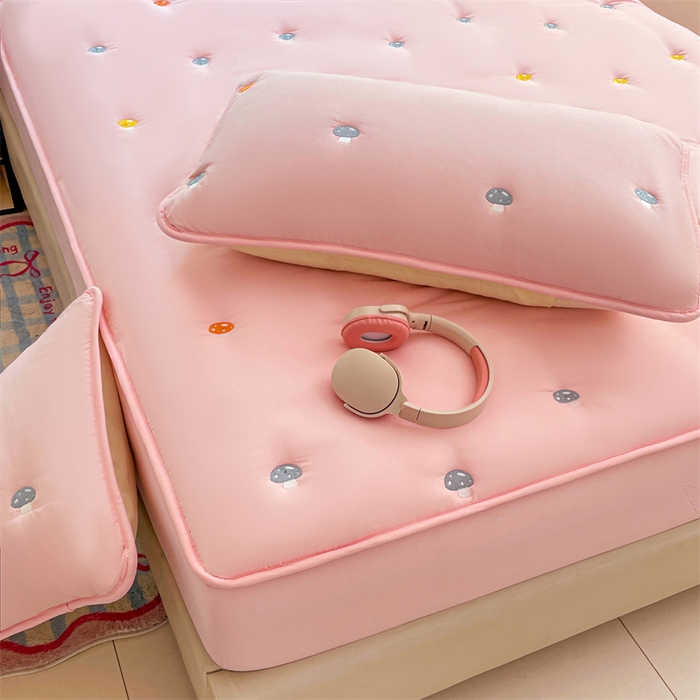 91家纺网 家纺一手货源 找家纺 （总）梦舒羽 2025新款水洗棉刺绣夹棉枕套加厚宿舍学生枕头套枕芯套