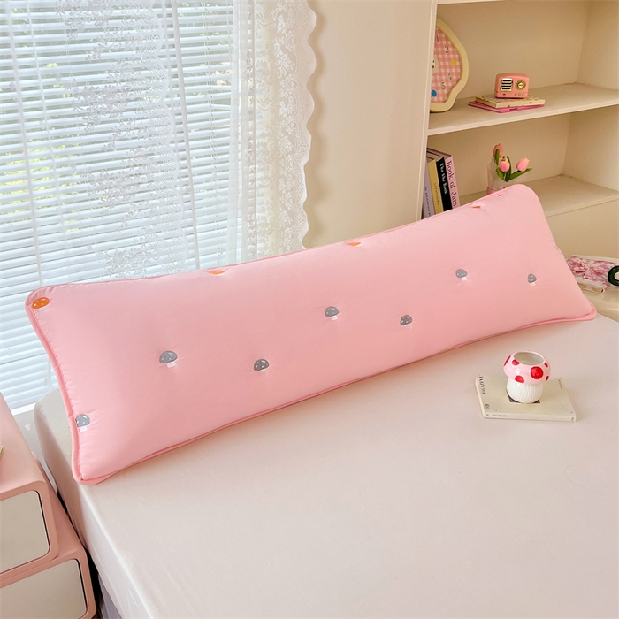 91家纺网 家纺一手货源 找家纺 （总）梦舒羽 2025新款水洗棉刺绣双人夹棉枕套加厚学生情侣1.5m枕头套1.8米枕芯套