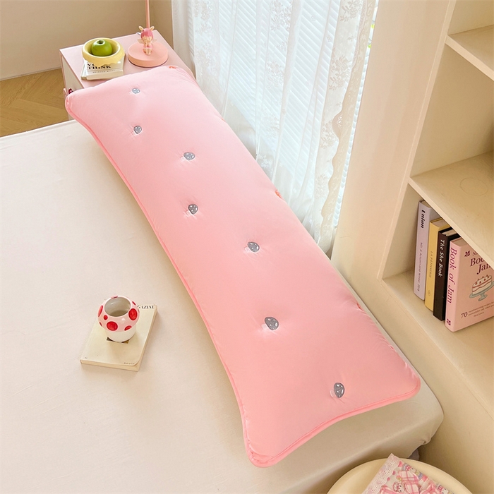 91家纺网 家纺一手货源 找家纺 （总）梦舒羽 2025新款水洗棉刺绣双人夹棉枕套加厚学生情侣1.5m枕头套1.8米枕芯套