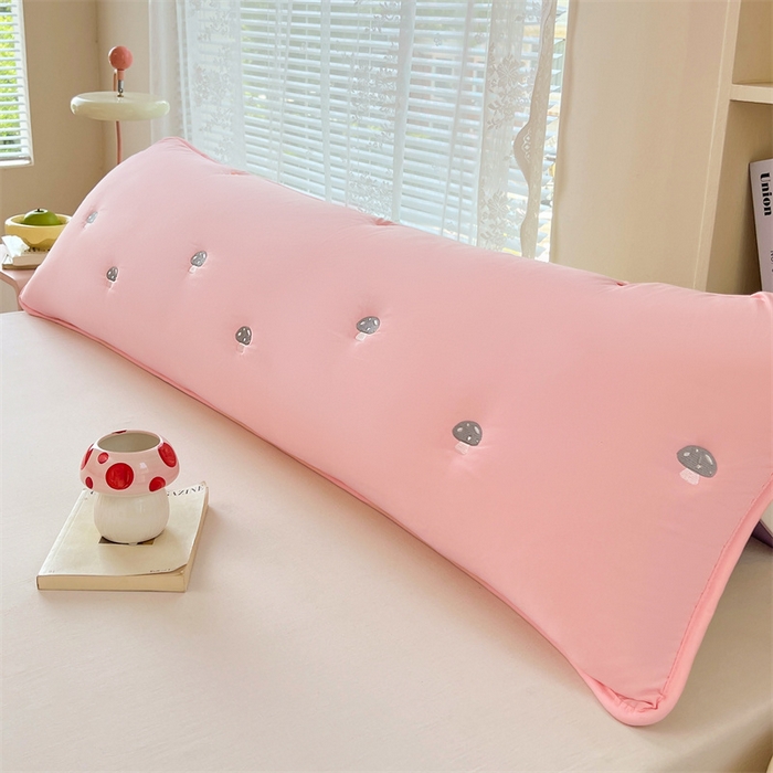 91家纺网 家纺一手货源 找家纺 （总）梦舒羽 2025新款水洗棉刺绣双人夹棉枕套加厚学生情侣1.5m枕头套1.8米枕芯套