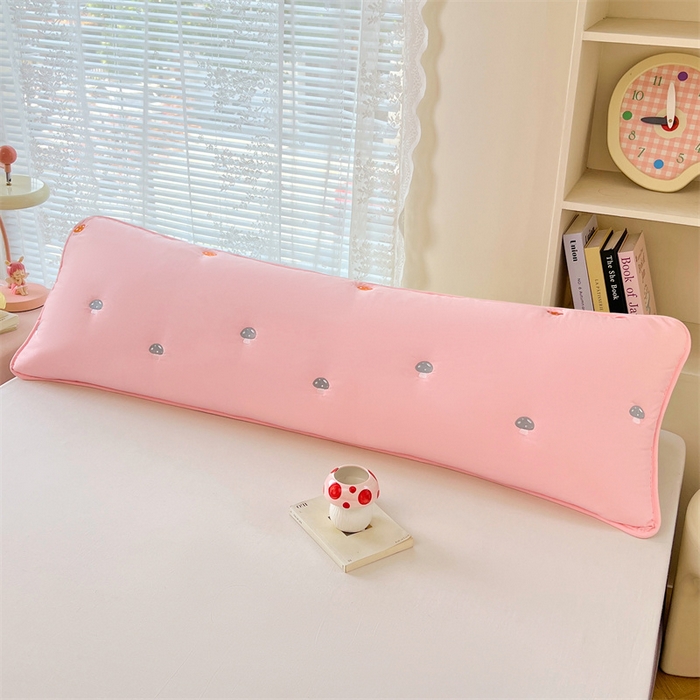 91家纺网 家纺一手货源 找家纺 （总）梦舒羽 2025新款水洗棉刺绣双人夹棉枕套加厚学生情侣1.5m枕头套1.8米枕芯套