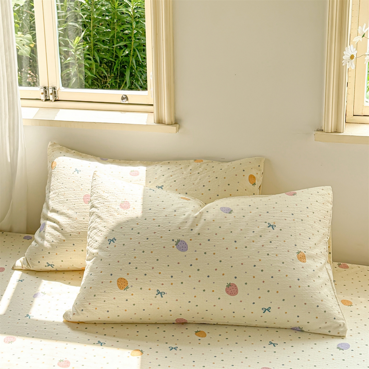 91家纺网 家纺一手货源 找家纺 （总）多品家纺 2025新款超柔云感双层纱单枕套 