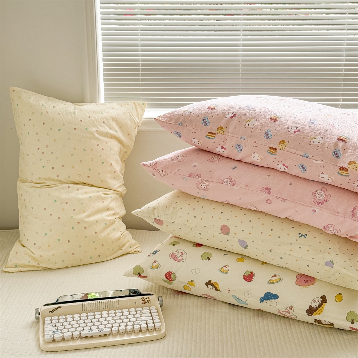 91家纺网 家纺一手货源 找家纺 （总）多品家纺 2025新款超柔云感双层纱单枕套 