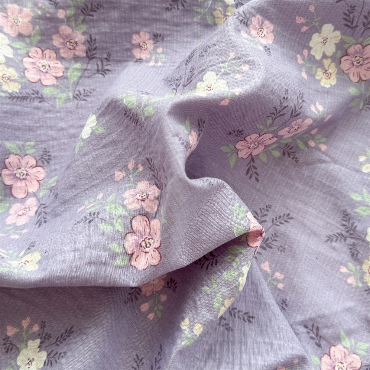 91家纺网 家纺一手货源 找家纺 多品家纺 2025新款超柔云感双层纱单枕套  紫烟