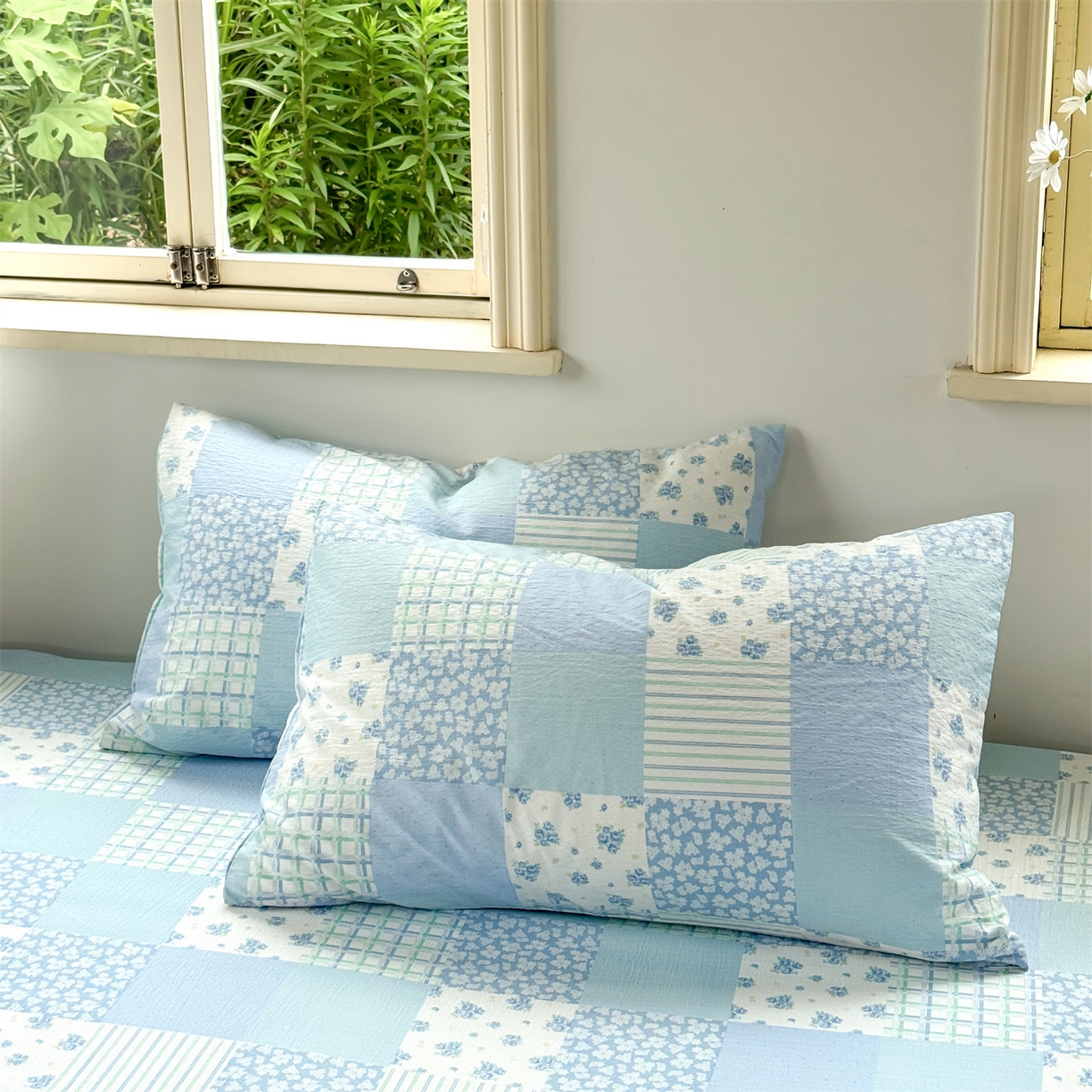 多品家纺 2025新款超柔云感双层纱单枕套 兰花园