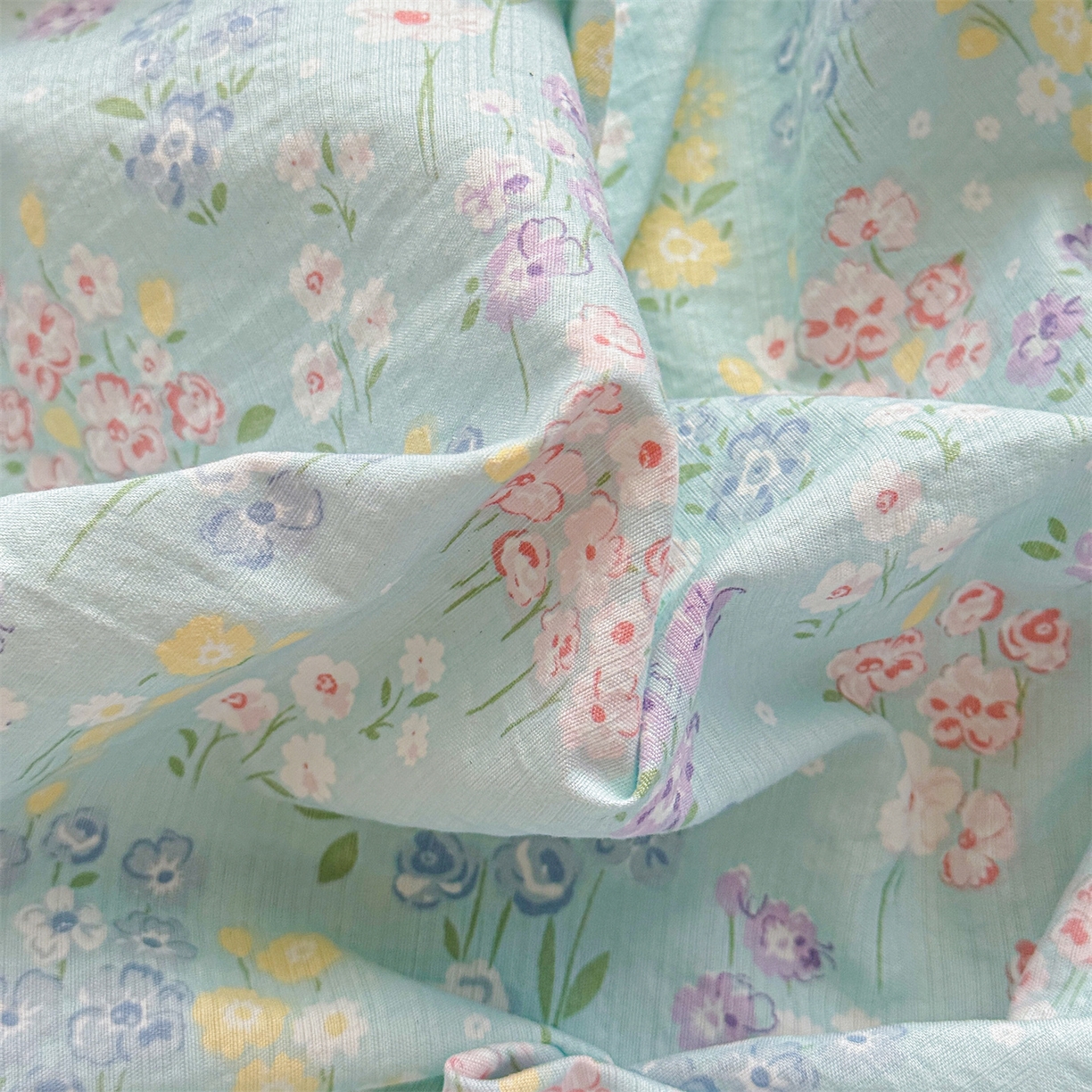 91家纺网 家纺一手货源 找家纺 多品家纺 2025新款超柔云感双层纱单枕套  清荷